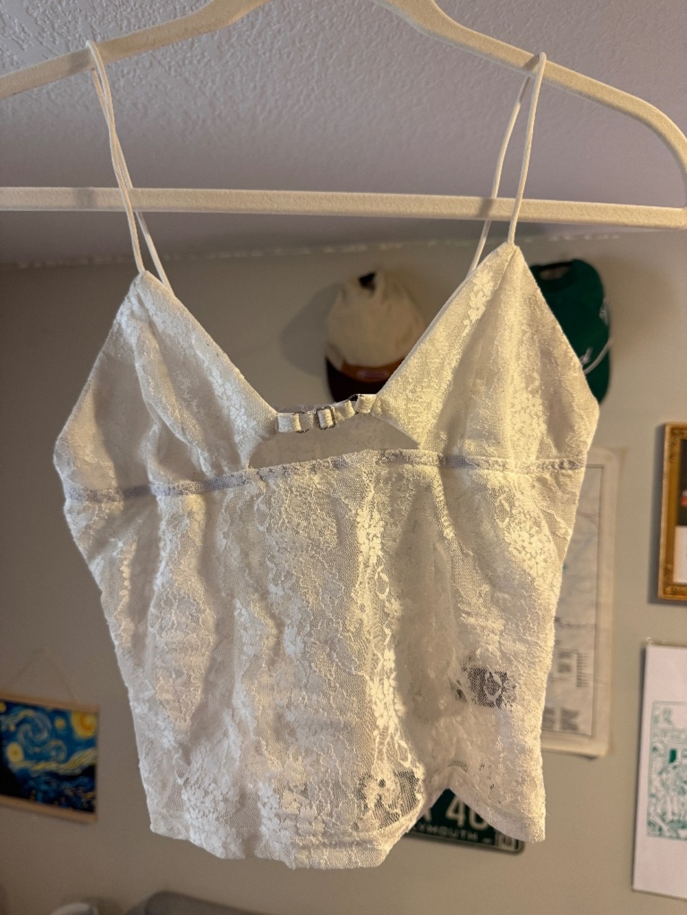 White lace shein going out top
